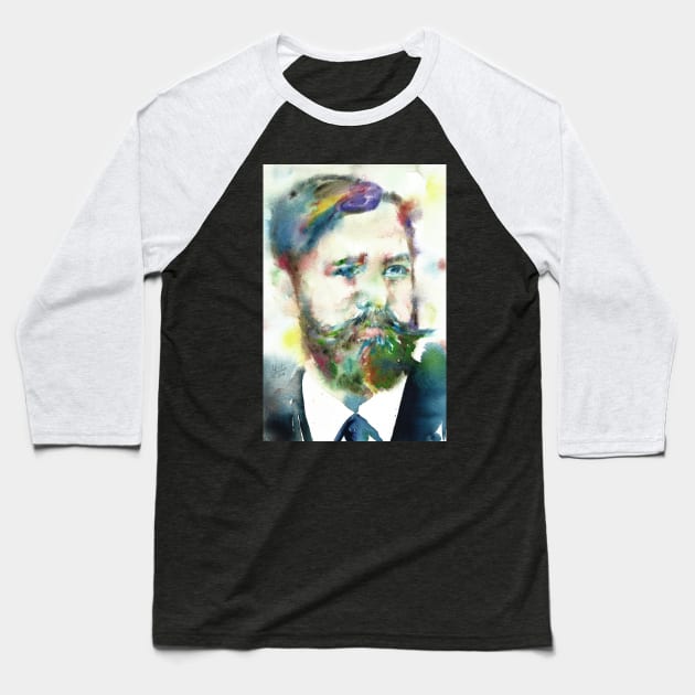 SIGMUND FREUD - watercolor portrait.5 Baseball T-Shirt by lautir